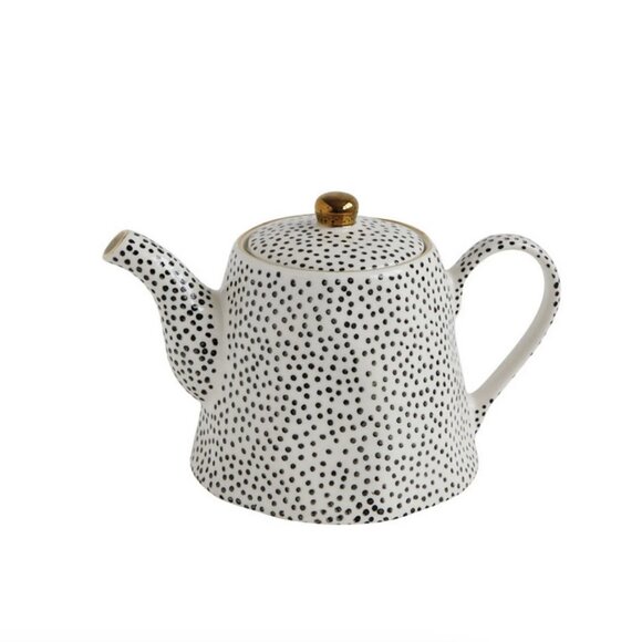 Stoneware Teapot with Black Speckles - Picture 2 of 8